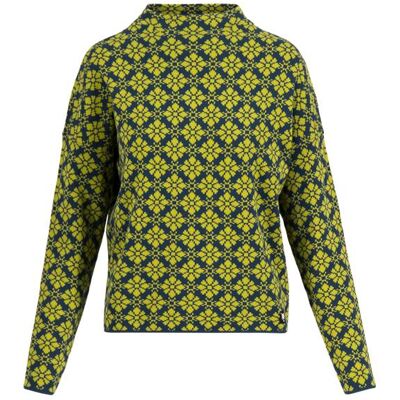 blutsgeschwister Strickpullover Long Turtle Grün XS S M L XL 2XL Damen blutsgeschwister Strickpullover Long Turtle Grün XS S M L XL 2XL Damen