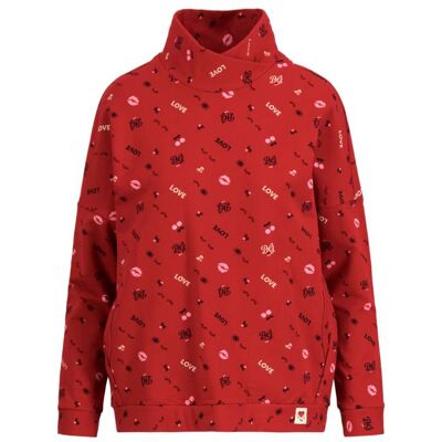 blutsgeschwister Sweatpullover Boxy Sweater Rot XS S M L XL 2XL Damen blutsgeschwister Sweatpullover Boxy Sweater Rot XS S M L XL 2XL Damen