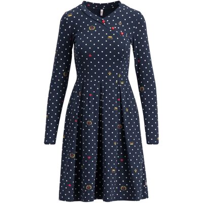 blutsgeschwister Jerseykleid crown princess Blau XS S M L XL Damen blutsgeschwister Jerseykleid crown princess Blau XS S M L XL Damen