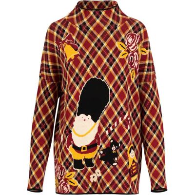 blutsgeschwister Oversize-Pullover merry britmas Rot XS S M L XL Damen blutsgeschwister Oversize-Pullover merry britmas Rot XS S M L XL Damen