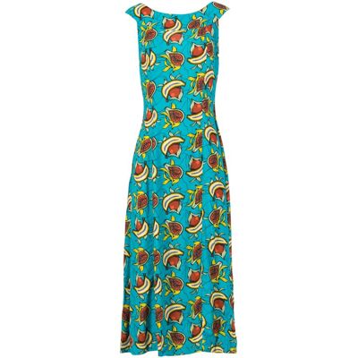 blutsgeschwister Maxikleid ritual Türkis XS S M L XL Damen blutsgeschwister Maxikleid ritual Türkis XS S M L XL Damen
