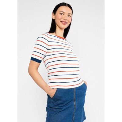 blutsgeschwister Strickpullover Pretty Preppy Weiß XS S M L XL 2XL Damen blutsgeschwister Strickpullover Pretty Preppy Weiß XS S M L XL 2XL Damen