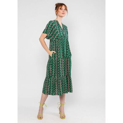 blutsgeschwister Sommerkleid Saint Tropen Grün XS S M L XL 2XL Damen blutsgeschwister Sommerkleid Saint Tropen Grün XS S M L XL 2XL Damen