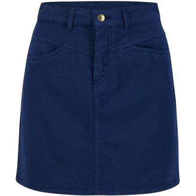 blutsgeschwister Minirock High Waist Yoke Blau XS S M L XL 2XL Damen blutsgeschwister Minirock High Waist Yoke Blau XS S M L XL 2XL Damen