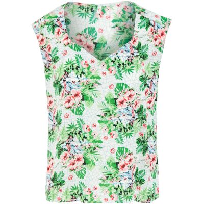 blutsgeschwister Top flaming heart Weiß XS S M L XL Damen blutsgeschwister Top flaming heart Weiß XS S M L XL Damen