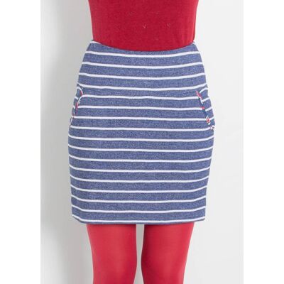 blutsgeschwister Minirock comfy pencil Blau XS S M L XL Damen blutsgeschwister Minirock comfy pencil Blau XS S M L XL Damen