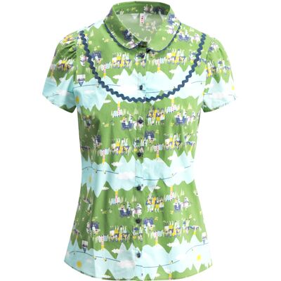 blutsgeschwister Bluse poupette Grün XS S M L XL 2XL Damen blutsgeschwister Bluse poupette Grün XS S M L XL 2XL Damen