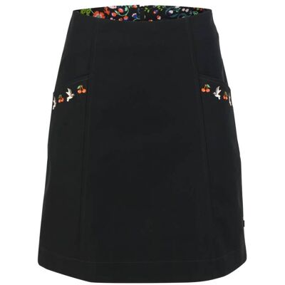 blutsgeschwister Minirock Practically Perfect Dekor Schwarz XS S M L XL 2XL Damen blutsgeschwister Minirock Practically Perfect Dekor Schwarz XS S M L XL 2XL Damen