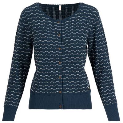 blutsgeschwister Cardigan Save the Brave Wave Blau XS S M L XL 2XL Damen blutsgeschwister Cardigan Save the Brave Wave Blau XS S M L XL 2XL Damen