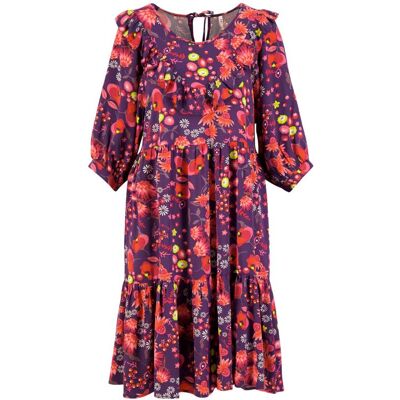 blutsgeschwister Boho Kleid Fabala di Farfalla Lila XS S M L XL 2XL Damen blutsgeschwister Boho Kleid Fabala di Farfalla Lila XS S M L XL 2XL Damen