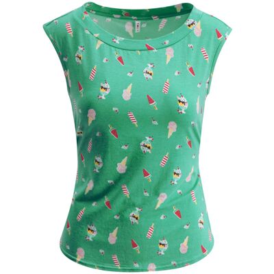 blutsgeschwister Top miss charming Türkis XS S M L XL Damen blutsgeschwister Top miss charming Türkis XS S M L XL Damen
