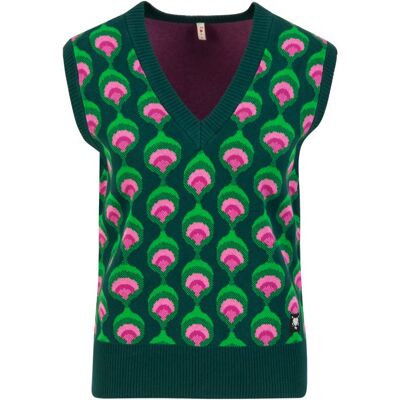 blutsgeschwister Strick-Pullunder Cute Storyteller Grün XS S M L XL 2XL Damen blutsgeschwister Strick-Pullunder Cute Storyteller Grün XS S M L XL 2XL Damen