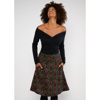 blutsgeschwister Tellerrock Romance Rules the World Schwarz XS S M L XL 2XL Damen blutsgeschwister Tellerrock Romance Rules the World Schwarz XS S M L XL 2XL Damen