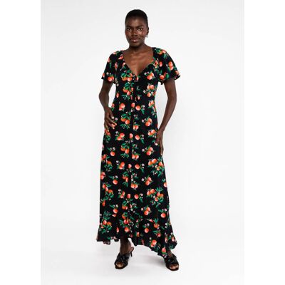 blutsgeschwister Maxikleid Sunset Goddess Schwarz XS S M L XL 2XL Damen blutsgeschwister Maxikleid Sunset Goddess Schwarz XS S M L XL 2XL Damen
