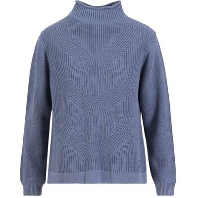 blutsgeschwister Strickpullover Braid up your Life Blau XS S M L XL 2XL Damen blutsgeschwister Strickpullover Braid up your Life Blau XS S M L XL 2XL Damen