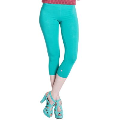 blutsgeschwister Baumwoll-Leggings logo 3/4 leggins Grün XS S M L XL Damen blutsgeschwister Baumwoll-Leggings logo 3/4 leggins Grün XS S M L XL Damen