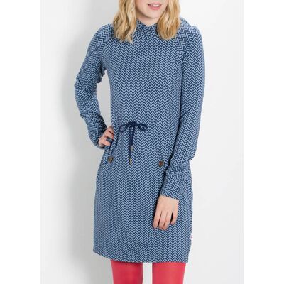 blutsgeschwister Herbstkleid ciao djellabella Blau XS S M L XL Damen blutsgeschwister Herbstkleid ciao djellabella Blau XS S M L XL Damen