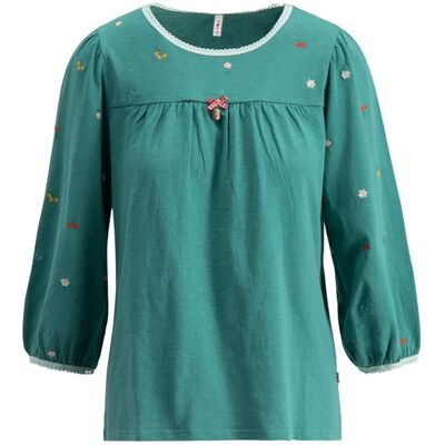 blutsgeschwister 3/4-Arm-Shirt in love with alm oehi Blau XS S M L XL 2XL Damen blutsgeschwister 3/4-Arm-Shirt in love with alm oehi Blau XS S M L XL 2XL Damen