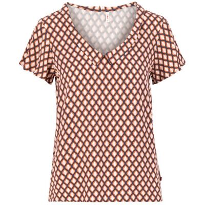 blutsgeschwister Kurzarm-Bluse feed the birds Blau XS S M L XL 2XL Damen blutsgeschwister Kurzarm-Bluse feed the birds Blau XS S M L XL 2XL Damen