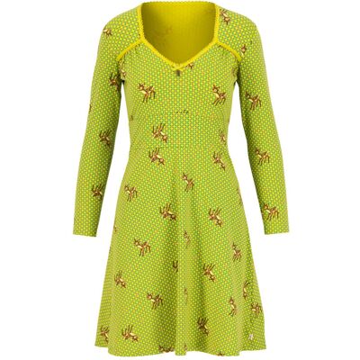 blutsgeschwister Jerseykleid diamond heart Grün XS S M L XL Damen blutsgeschwister Jerseykleid diamond heart Grün XS S M L XL Damen