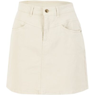 blutsgeschwister Minirock High Waist Yoke Weiß XS S M L XL 2XL Damen blutsgeschwister Minirock High Waist Yoke Weiß XS S M L XL 2XL Damen