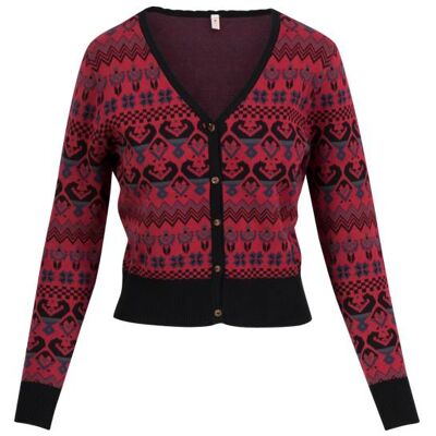 blutsgeschwister Cardigan Happy Heritage Rot XS S M L XL 2XL Damen blutsgeschwister Cardigan Happy Heritage Rot XS S M L XL 2XL Damen