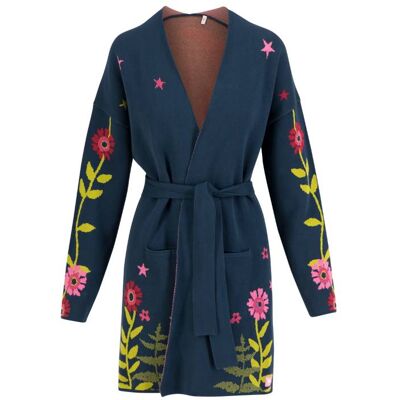 blutsgeschwister Winter Strickjacke Magic Tapestry Blau XS S M L XL 2XL Damen blutsgeschwister Winter Strickjacke Magic Tapestry Blau XS S M L XL 2XL Damen