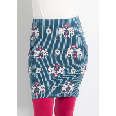 blutsgeschwister Minirock comfy pencil jupe Blau XS S M L XL Damen blutsgeschwister Minirock comfy pencil jupe Blau XS S M L XL Damen