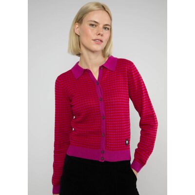 blutsgeschwister Cardigan Cozy Poloette Rot XS S M L XL 2XL Damen blutsgeschwister Cardigan Cozy Poloette Rot XS S M L XL 2XL Damen