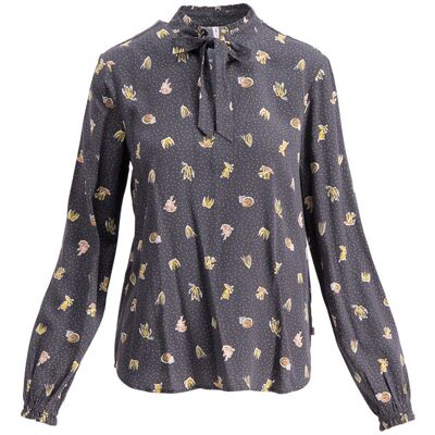 blutsgeschwister Bluse bluegrass beauty Schwarz XS S M L XL Damen blutsgeschwister Bluse bluegrass beauty Schwarz XS S M L XL Damen