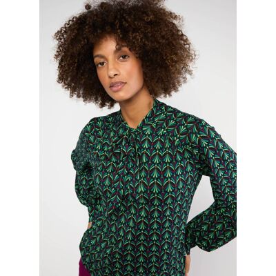 blutsgeschwister Schluppenbluse L'Odelette pour Helma Schwarz XS S M L XL 2XL Damen blutsgeschwister Schluppenbluse L'Odelette pour Helma Schwarz XS S M L XL 2XL Damen