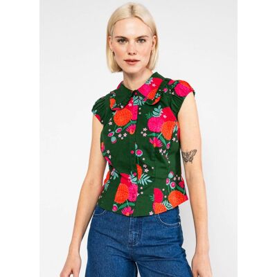 blutsgeschwister Sommerbluse Que sera sera Grün XS S M L XL 2XL Damen blutsgeschwister Sommerbluse Que sera sera Grün XS S M L XL 2XL Damen