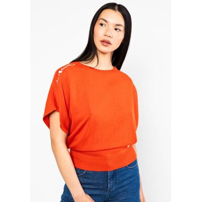 blutsgeschwister Strickoberteil Picnic Friend Rot XS S M L XL 2XL Damen blutsgeschwister Strickoberteil Picnic Friend Rot XS S M L XL 2XL Damen
