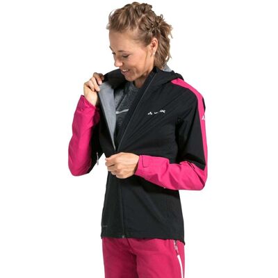 Vaude Moab Rain Jacket 2 Black - pink - Damen Vaude Moab Rain Jacket 2 Black - pink - Damen
