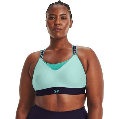 Under Armour Infinity High Bra Sea Mist/Purple Switch - tuerkis Under Armour Infinity High Bra Sea Mist/Purple Switch - tuerkis