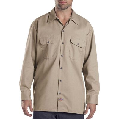 Dickies Long-Sleeve Work Shirt Herren-Hemd Khaki - beige Dickies Long-Sleeve Work Shirt Herren-Hemd Khaki - beige