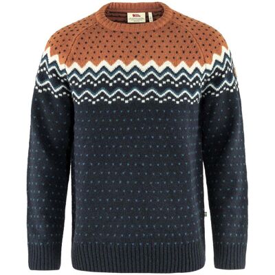 Fjällräven Fjaellraeven Oevik Knit Sweater Dark Navy/Terracotta Brown - blau Fjällräven Fjaellraeven Oevik Knit Sweater Dark Navy/Terracotta Brown - blau