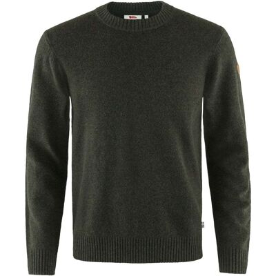 Fjällräven Fjaellraeven Oevik Round-Neck Sweater Dark Olive - gruen Fjällräven Fjaellraeven Oevik Round-Neck Sweater Dark Olive - gruen