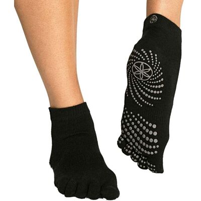 Gaiam Graue Yogasocken - Antirutsch, Unisex, Reisetauglich Gaiam Graue Yogasocken - Antirutsch, Unisex, Reisetauglich