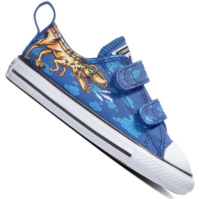 Converse CT All Star 2V Ox Dino Blue/Black/White - blau Converse CT All Star 2V Ox Dino Blue/Black/White - blau