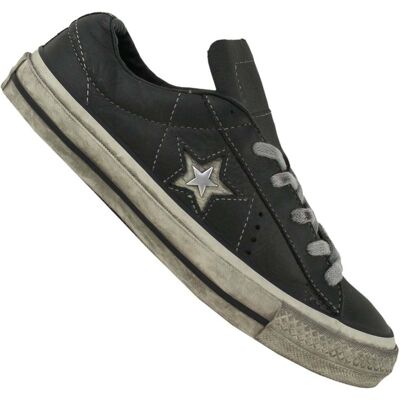 Converse Chuck Taylor All Star ONE Vintage Leather Unisex-Sneake Black Converse Chuck Taylor All Star ONE Vintage Leather Unisex-Sneake Black