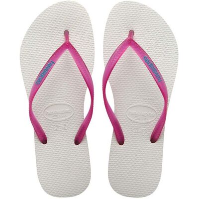 Havaianas Slim Logo Flip White Flops - weiss Havaianas Slim Logo Flip White Flops - weiss