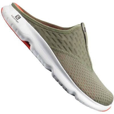 Salomon RX Slide 5 Deep Lichen Green/White/Cherry Tomato - gruen Salomon RX Slide 5 Deep Lichen Green/White/Cherry Tomato - gruen