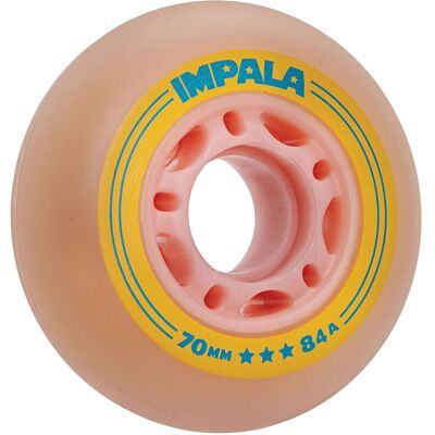 Impala Inline Wheels 4 Pack Pink Yellow - orange Impala Inline Wheels 4 Pack Pink Yellow - orange