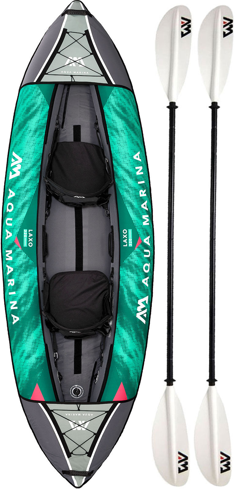 Aqua Marina Laxo 320 Recreational 2 Person Kayak Turquoise - tuerkis