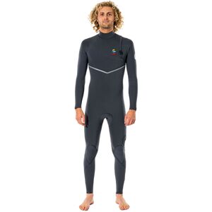 Rip Curl E-Bomb 4 3 Zip Free Searchers Wetsuit Charcoal - grau