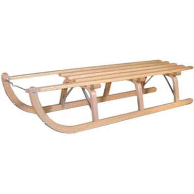 Ress Davoser Art Buchenholzschlitten - Klassischer Holzschlitten für 1-2 Personen Ress Davoser Art Buchenholzschlitten - Klassischer Holzschlitten für 1-2 Personen
