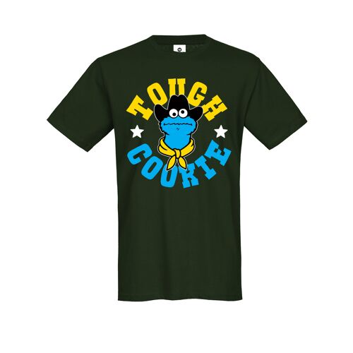 Sesame Street Sesamstrasse Tough Cookie Herren T-Shirt oliv Grün L