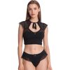 Vive Maria Ladylove Damen Wäscheset: Top mit Slip schwarz Schwarz XXL