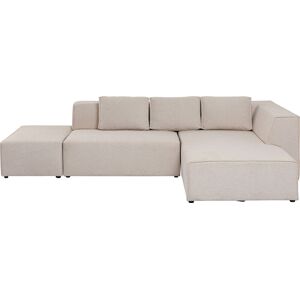 KARE DESIGN Ecksofa Infinity Ottomane Creme Rechts